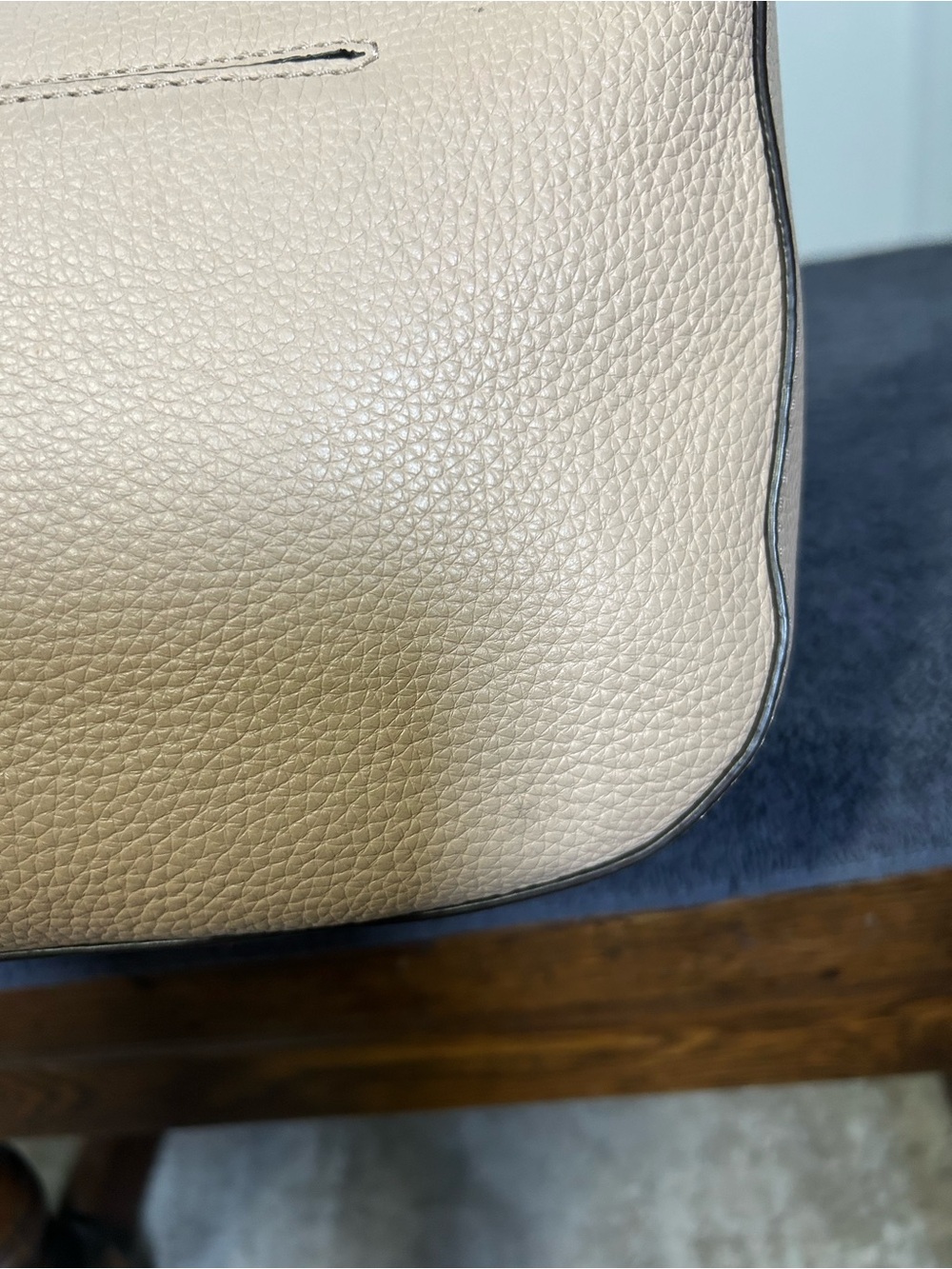 Michael Kors Beige Pebbled Leather Crossbody Bag - Picture 10 of 13